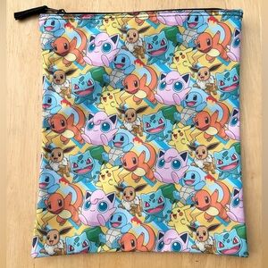 Pokémon Case Pouch‎ Zippered All Over Print School Supply 12”x10” Pencil Pouch